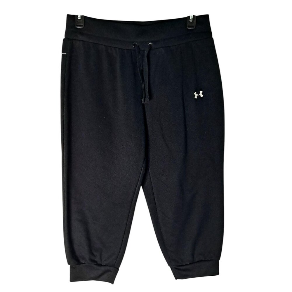 Under Armour Black Cropped Cuffed Jogger |  Exercise | Large